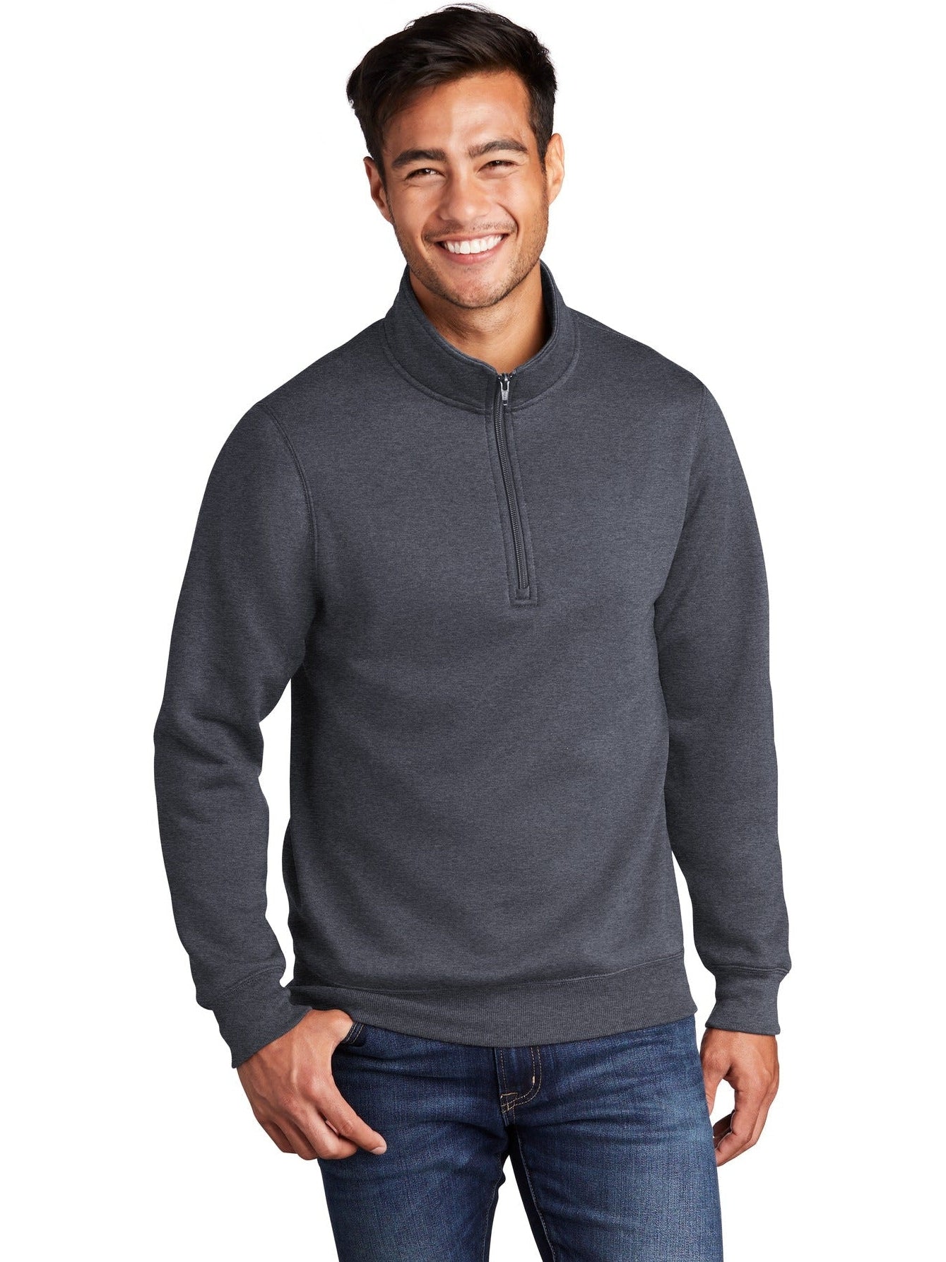 no-logo Port & Company Core Fleece 1/4-Zip Pullover Sweatshirt-Regular-Port & Company-Thread Logic