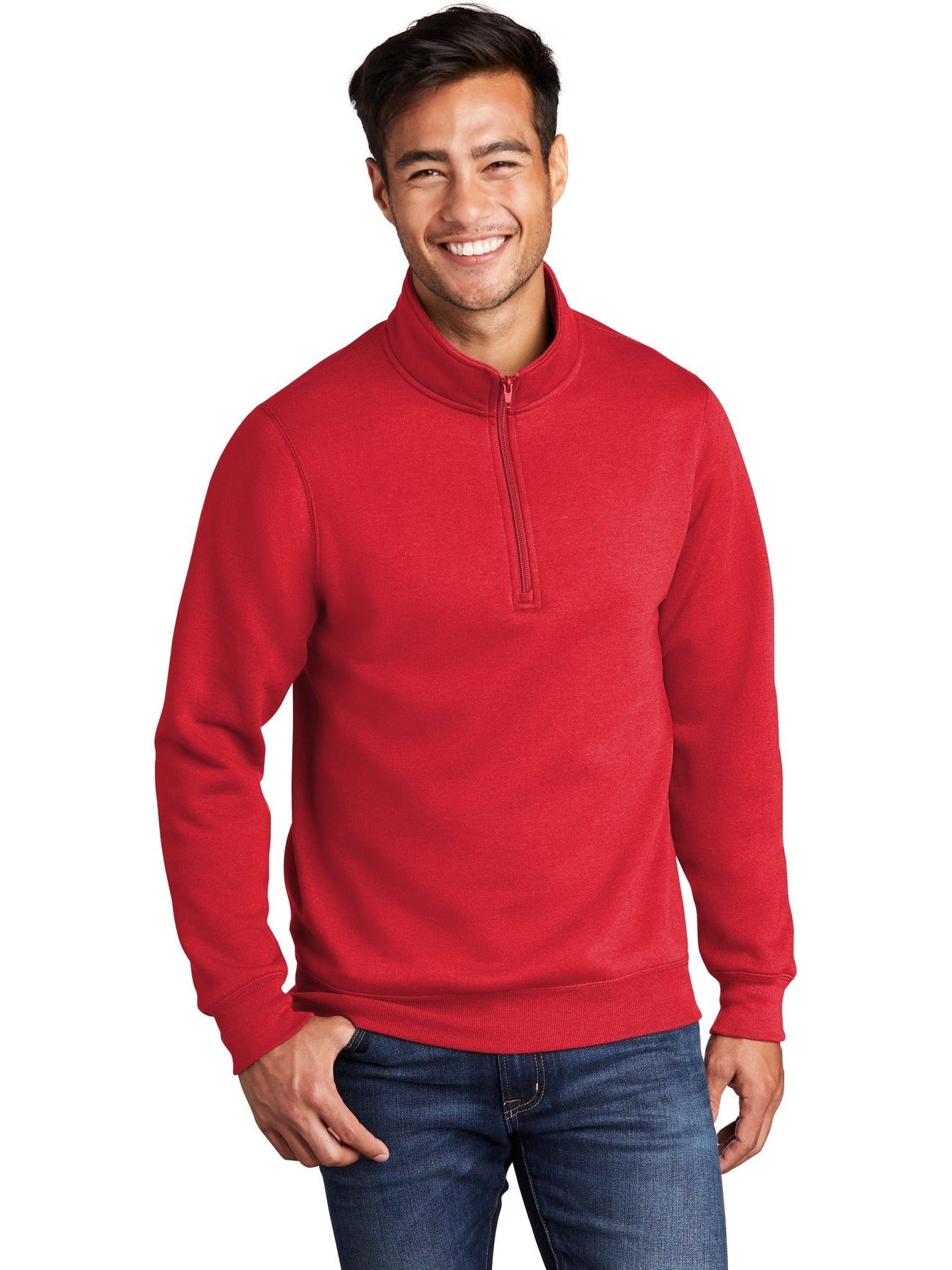 no-logo Port & Company Core Fleece 1/4-Zip Pullover Sweatshirt-Regular-Port & Company-Thread Logic