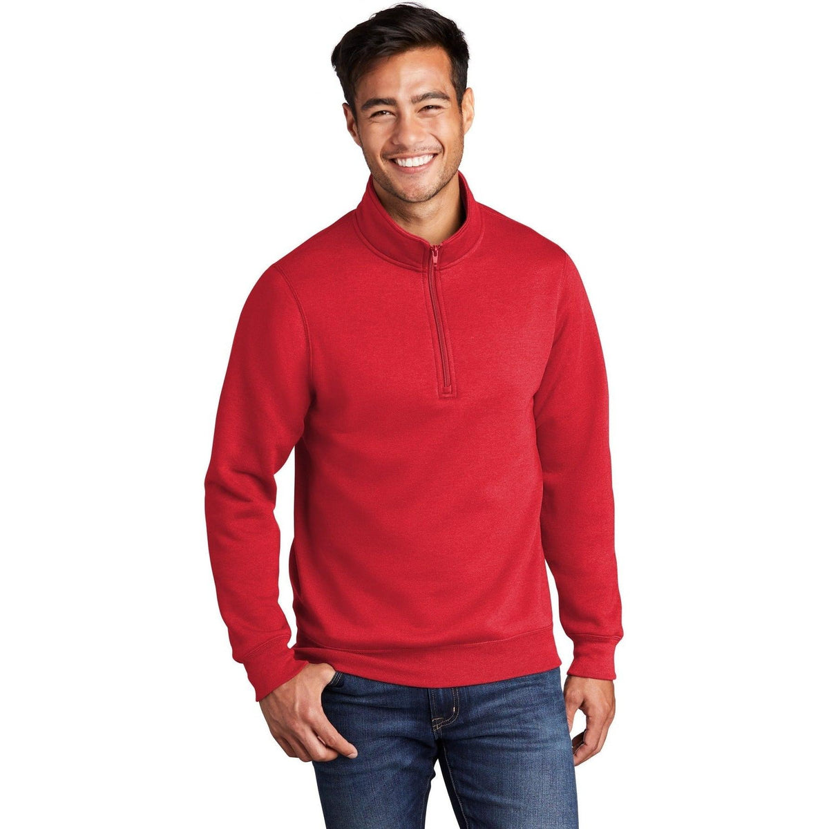 no-logo Port & Company Core Fleece 1/4-Zip Pullover Sweatshirt-Regular-Port & Company-Thread Logic
