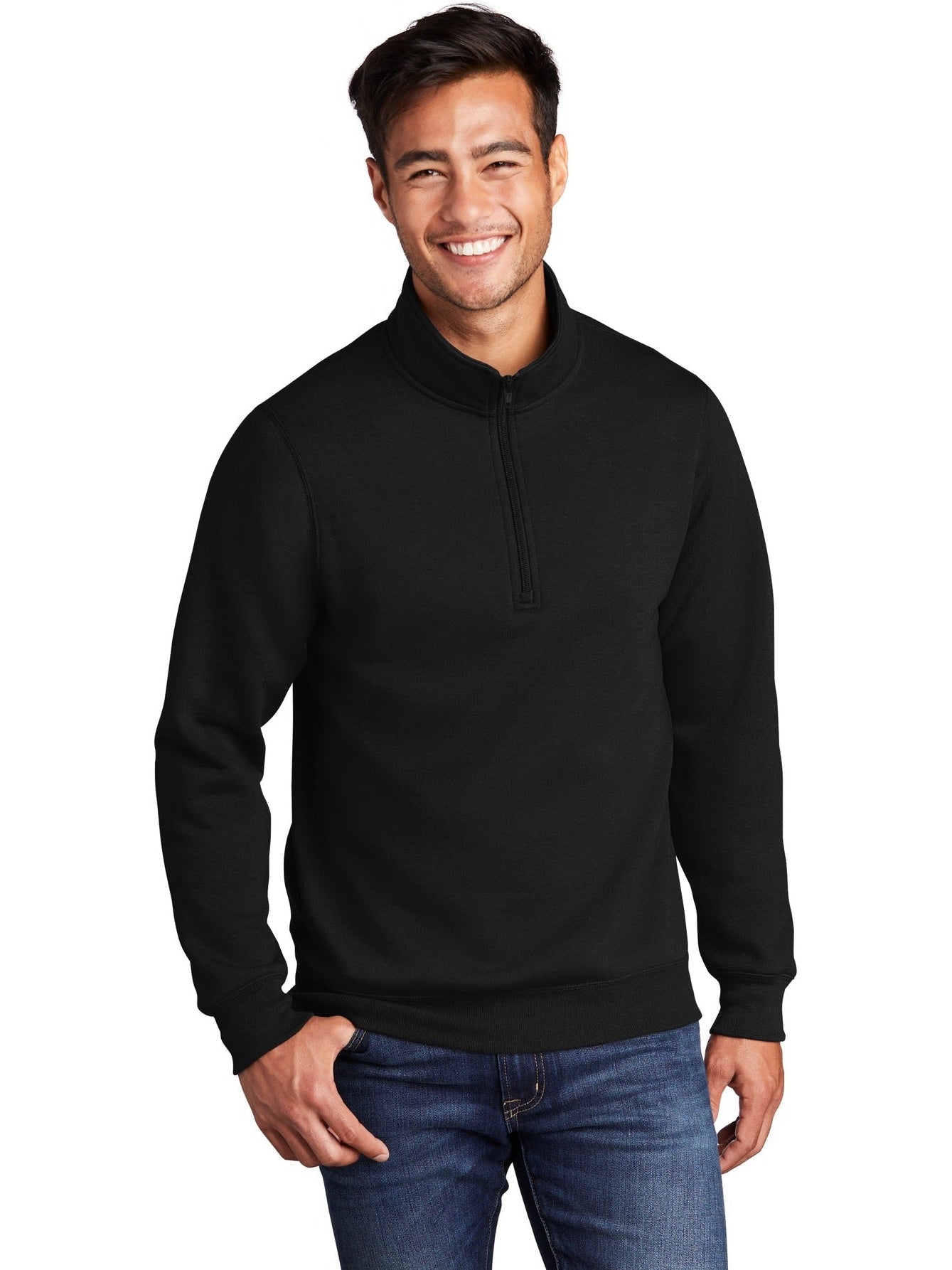 no-logo Port & Company Core Fleece 1/4-Zip Pullover Sweatshirt-Regular-Port & Company-Thread Logic
