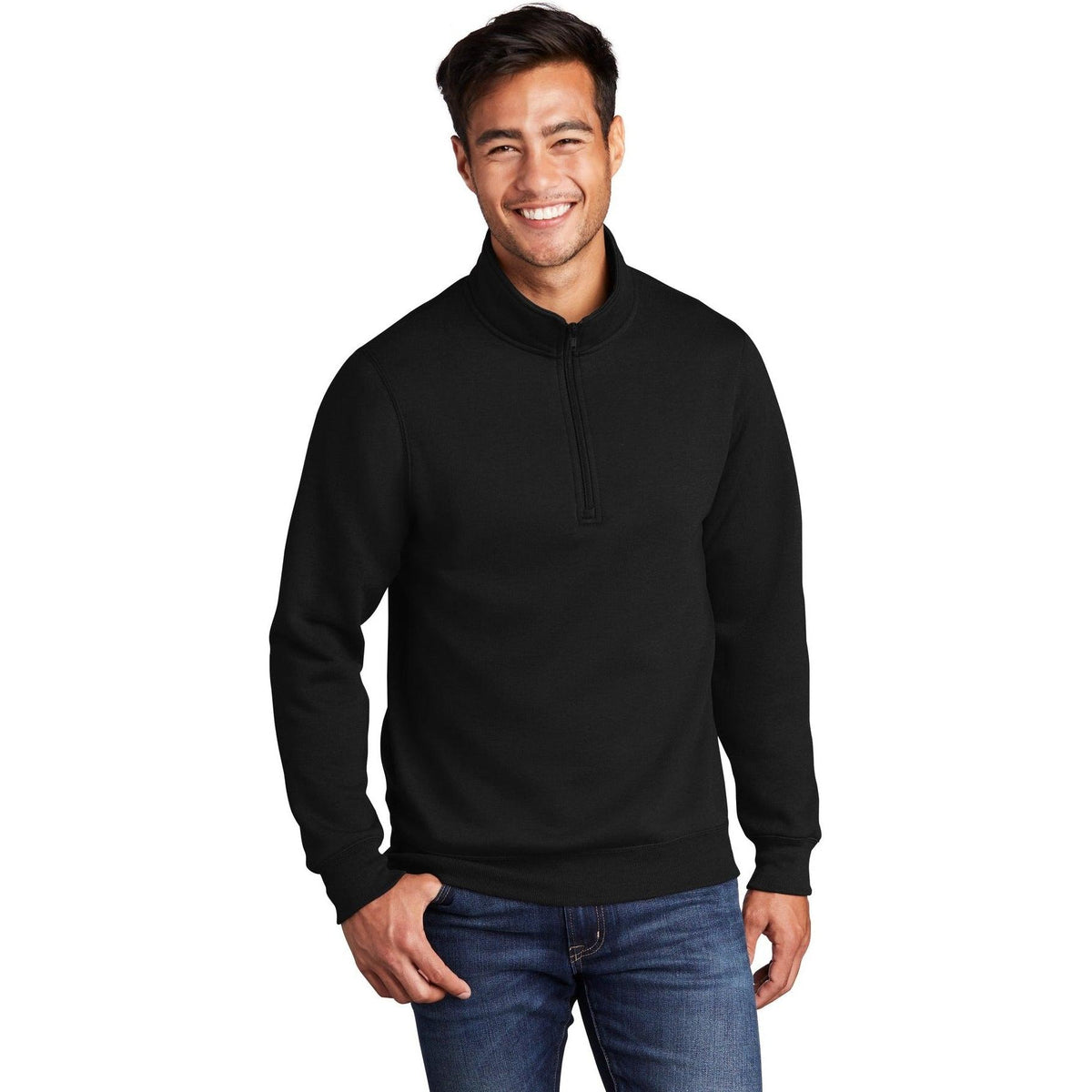 no-logo Port & Company Core Fleece 1/4-Zip Pullover Sweatshirt-Regular-Port & Company-Thread Logic