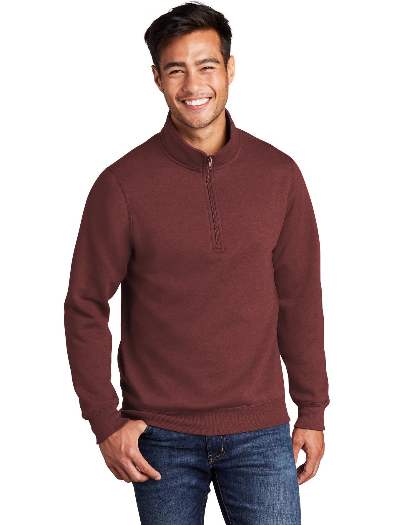 no-logo Port & Company Core Fleece 1/4-Zip Pullover Sweatshirt-Regular-Port & Company-Thread Logic