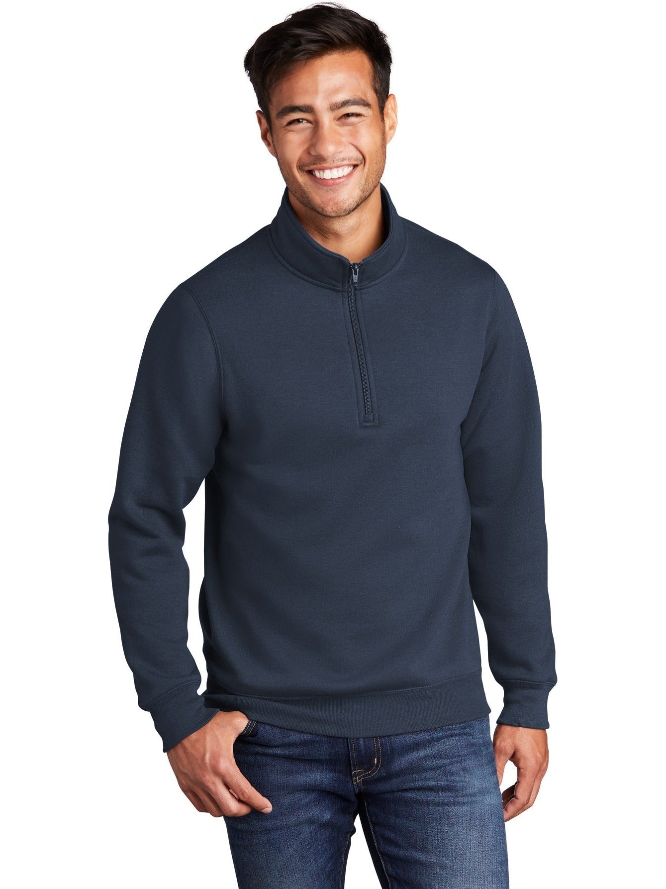 no-logo Port & Company Core Fleece 1/4-Zip Pullover Sweatshirt-Regular-Port & Company-Thread Logic