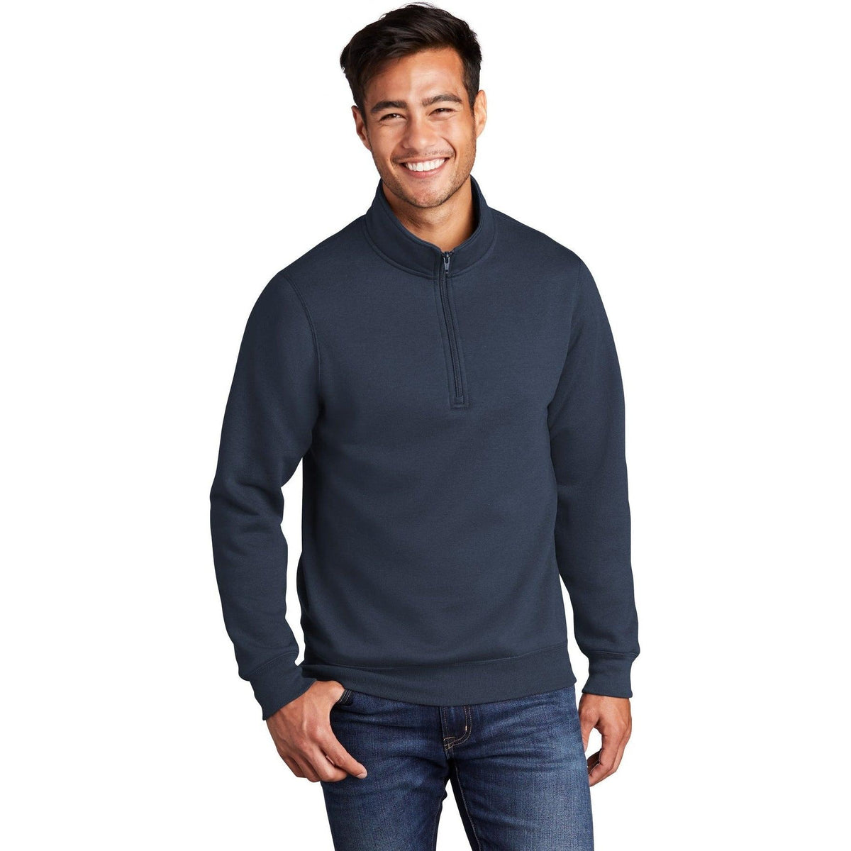 no-logo Port & Company Core Fleece 1/4-Zip Pullover Sweatshirt-Regular-Port & Company-Thread Logic