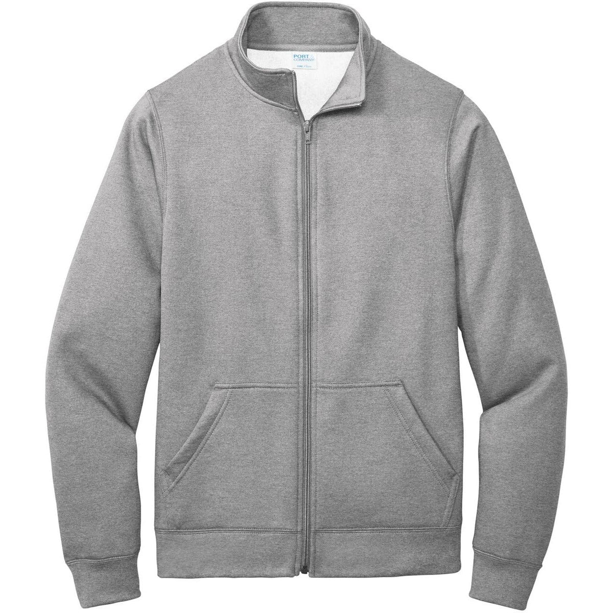 no-logo Port & Company Core Fleece Cadet Full-Zip Sweatshirt