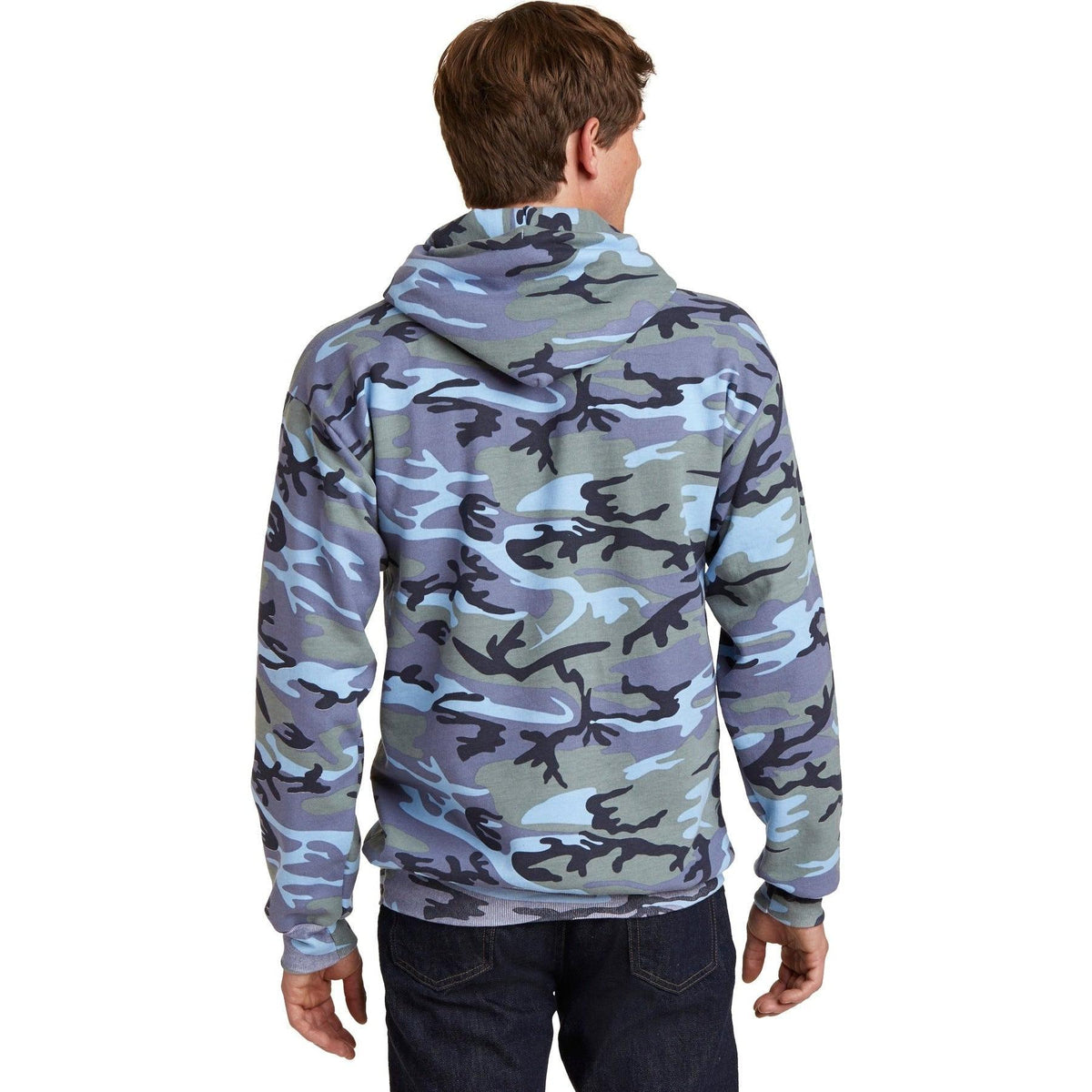 no-logo Port & Company Core Fleece Camo Pullover Hooded Sweatshirt-Hoodies-Port & Company-Thread Logic