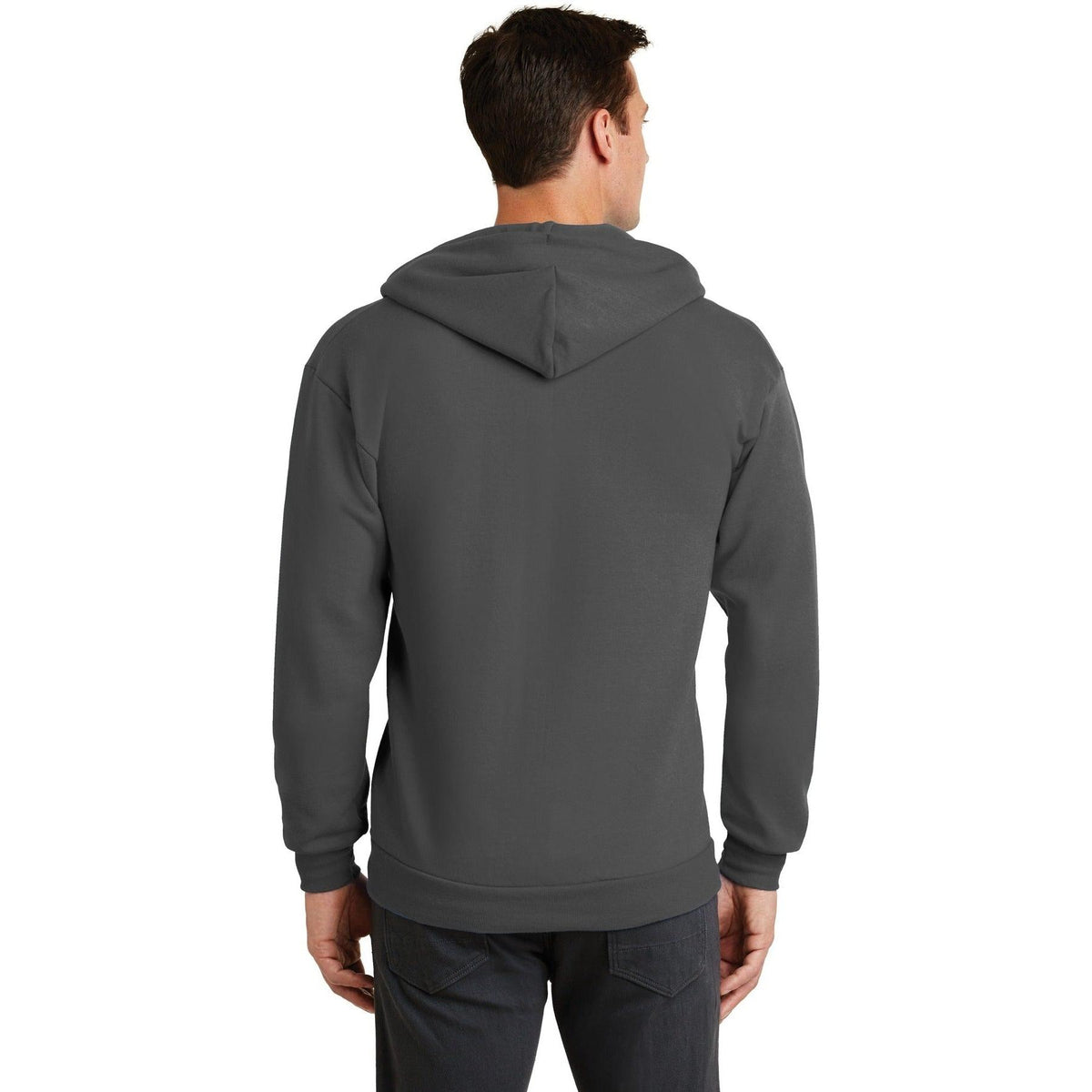 no-logo Port & Company Core Fleece Full-Zip Hooded Sweatshirt-Regular-Port & Company-Thread Logic