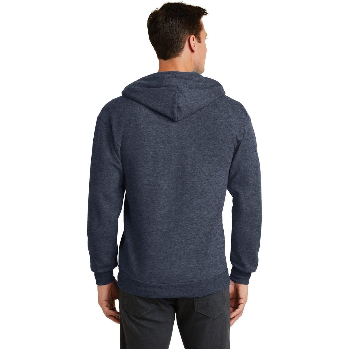 no-logo Port & Company Core Fleece Full-Zip Hooded Sweatshirt-Regular-Port & Company-Thread Logic