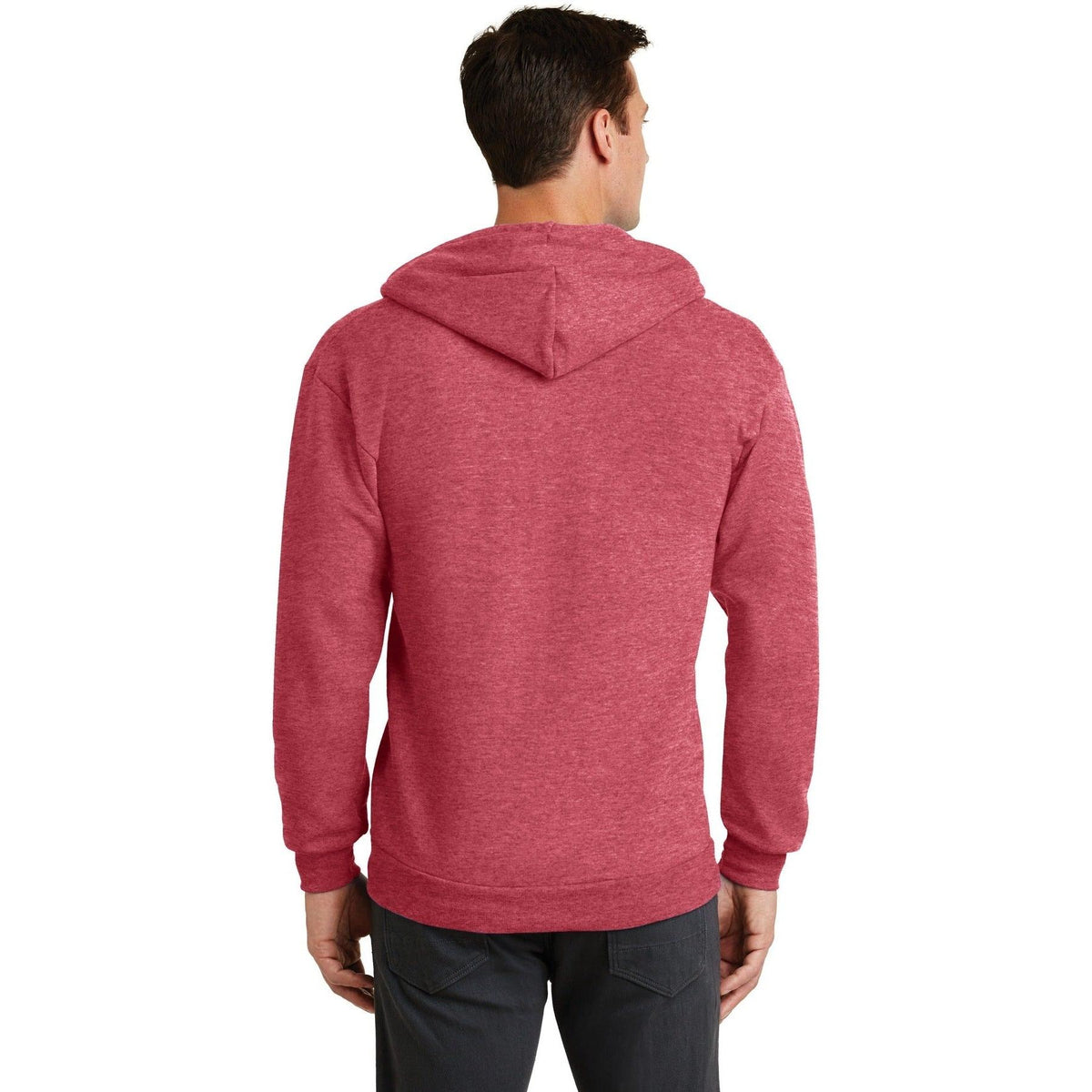 no-logo Port & Company Core Fleece Full-Zip Hooded Sweatshirt-Regular-Port & Company-Thread Logic