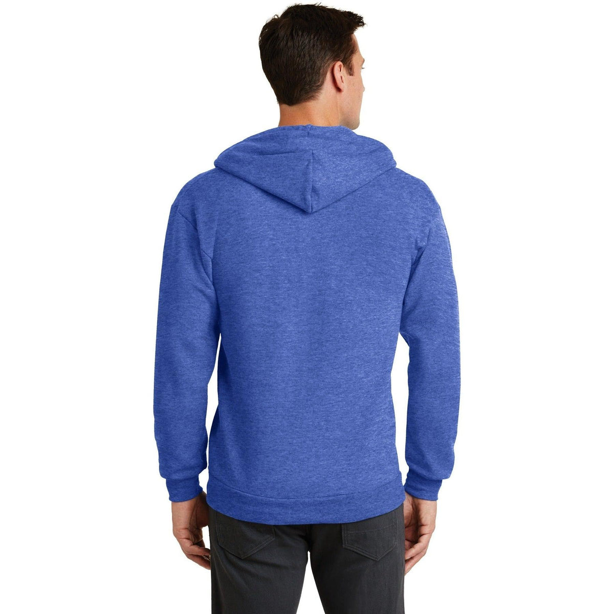 no-logo Port & Company Core Fleece Full-Zip Hooded Sweatshirt-Regular-Port & Company-Thread Logic