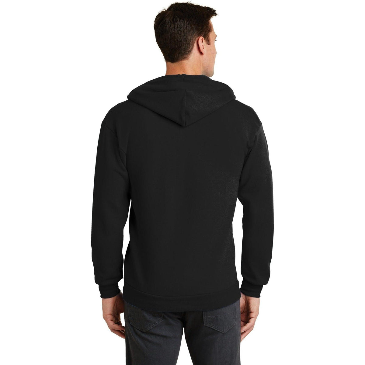 no-logo Port & Company Core Fleece Full-Zip Hooded Sweatshirt-Regular-Port & Company-Thread Logic