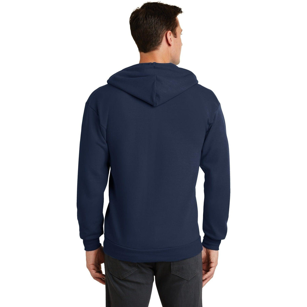 no-logo Port & Company Core Fleece Full-Zip Hooded Sweatshirt-Regular-Port & Company-Thread Logic