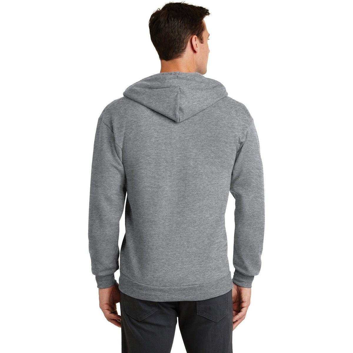 no-logo Port & Company Core Fleece Full-Zip Hooded Sweatshirt-Regular-Port & Company-Thread Logic