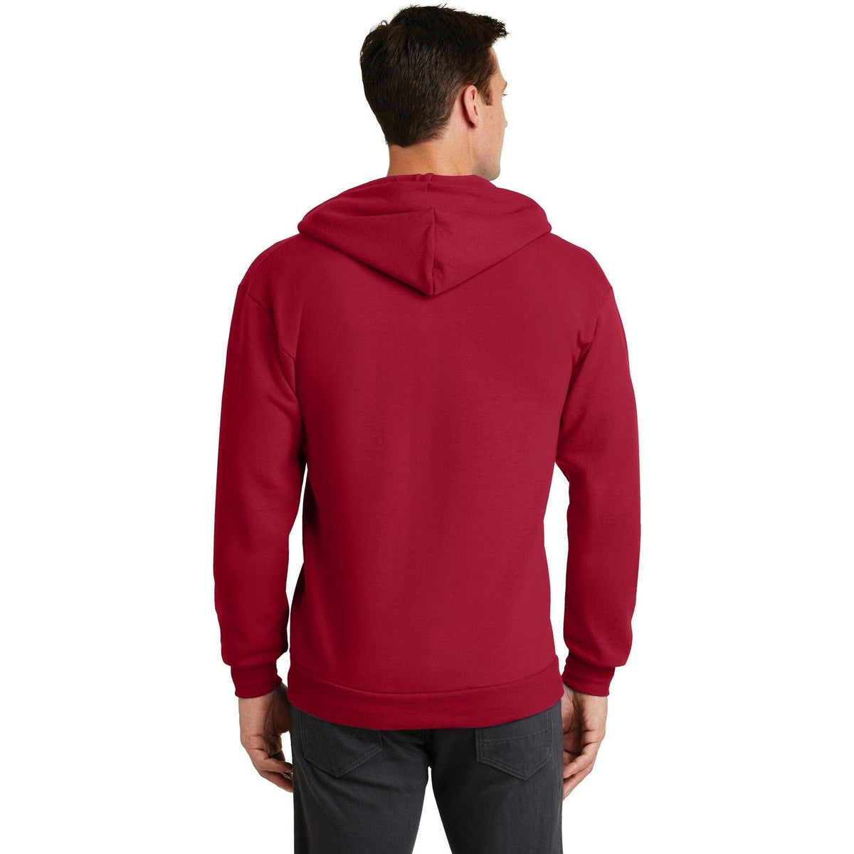 no-logo Port & Company Core Fleece Full-Zip Hooded Sweatshirt-Regular-Port & Company-Thread Logic