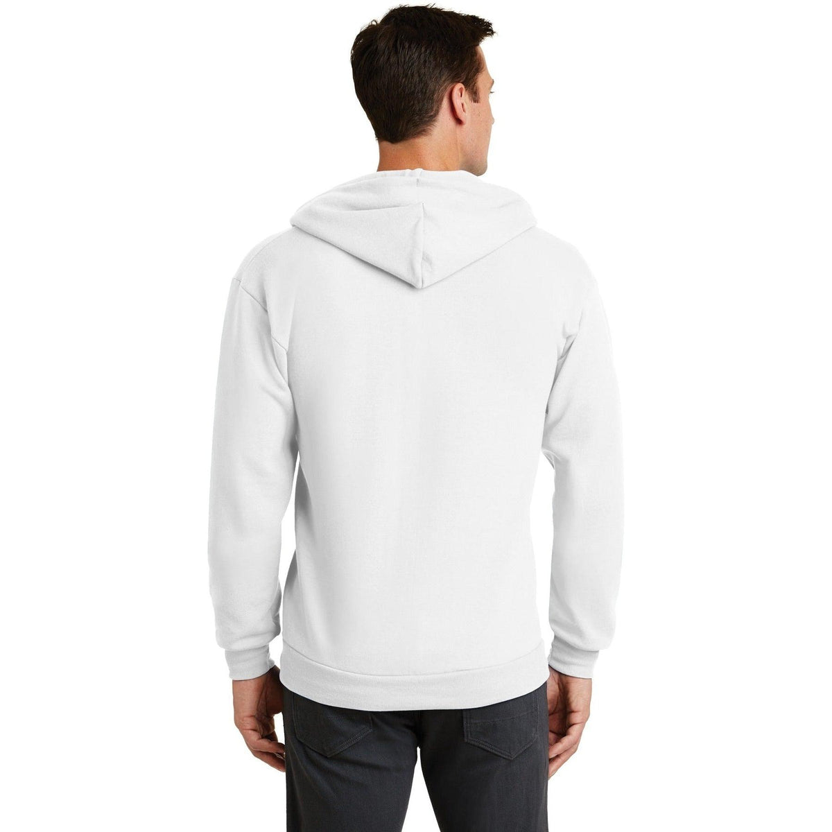 no-logo Port & Company Core Fleece Full-Zip Hooded Sweatshirt-Regular-Port & Company-Thread Logic
