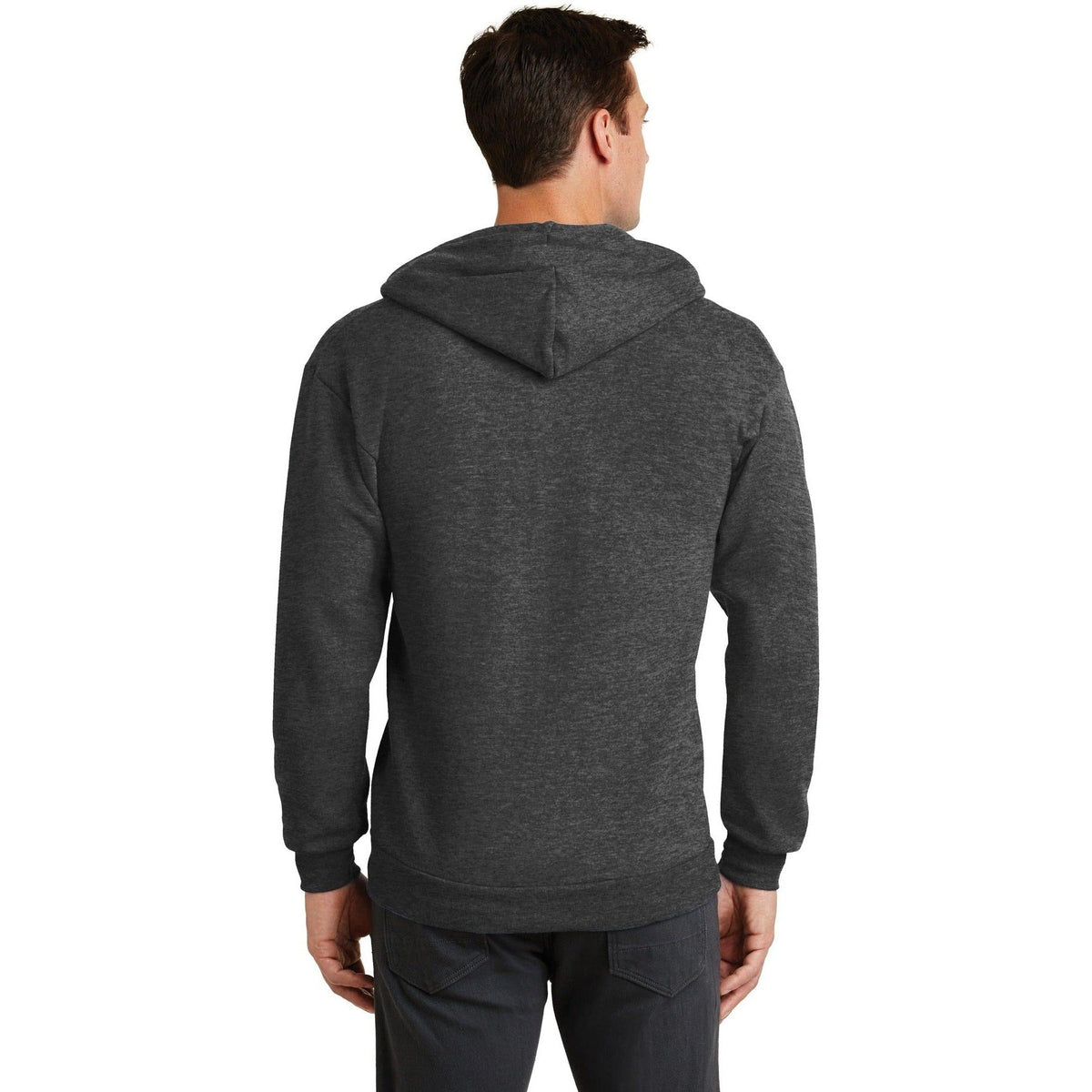 no-logo Port & Company Core Fleece Full-Zip Hooded Sweatshirt-Regular-Port & Company-Thread Logic