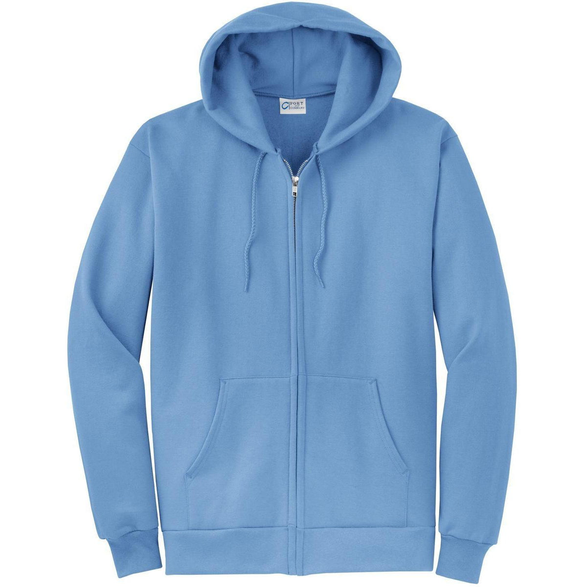 no-logo Port & Company Core Fleece Full-Zip Hooded Sweatshirt