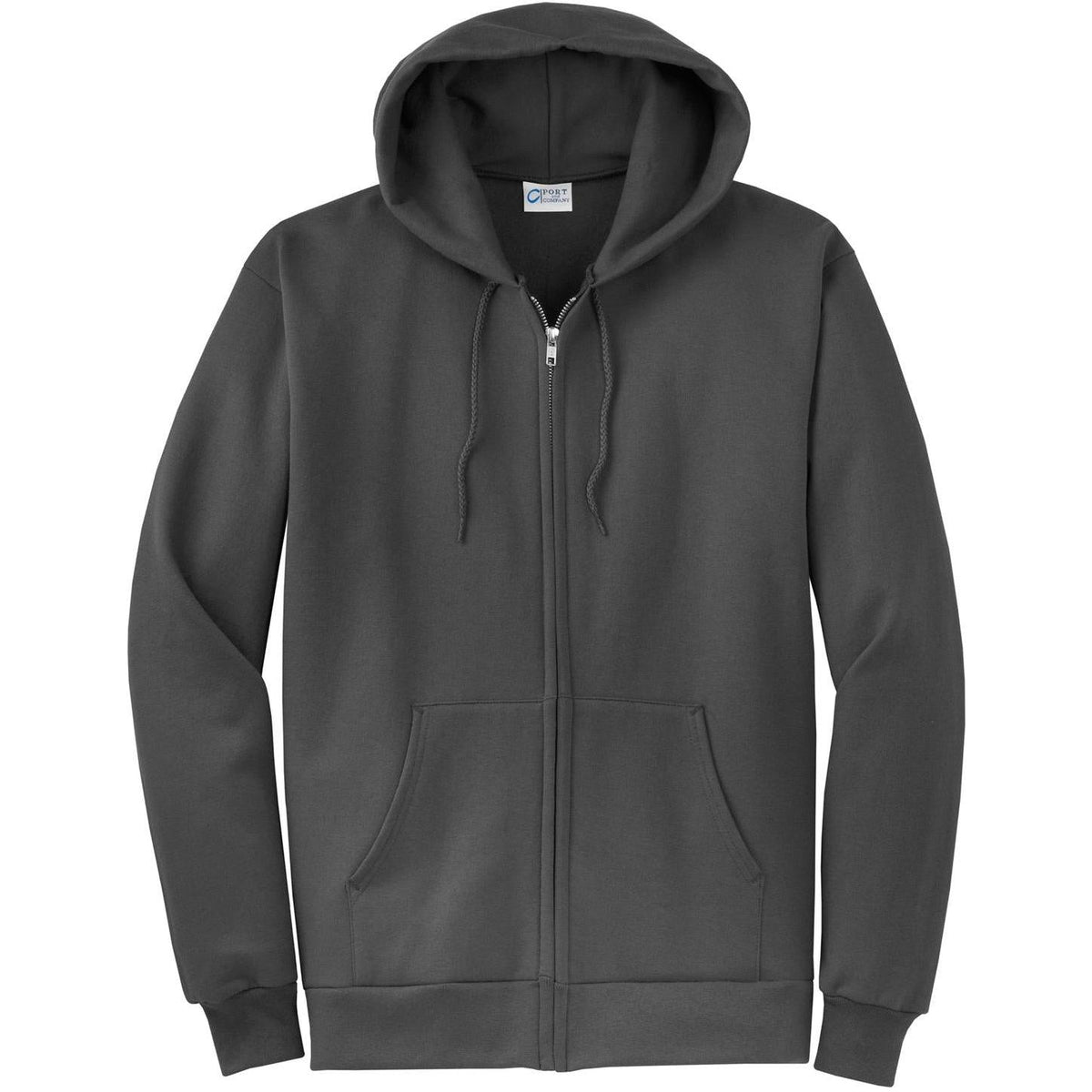 no-logo Port & Company Core Fleece Full-Zip Hooded Sweatshirt