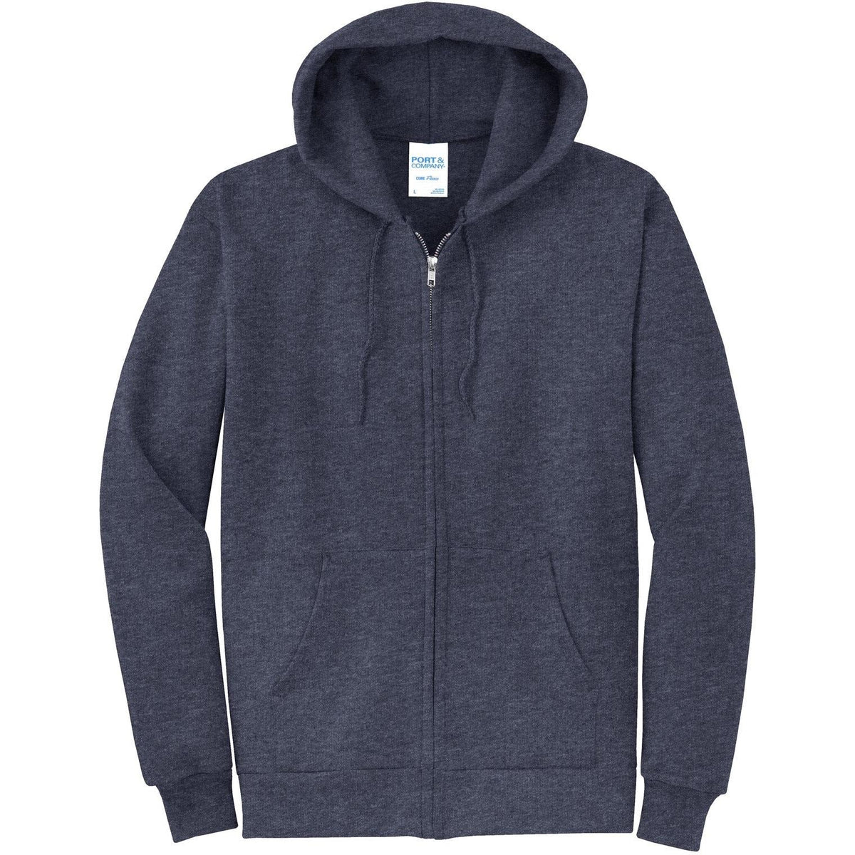 no-logo Port & Company Core Fleece Full-Zip Hooded Sweatshirt