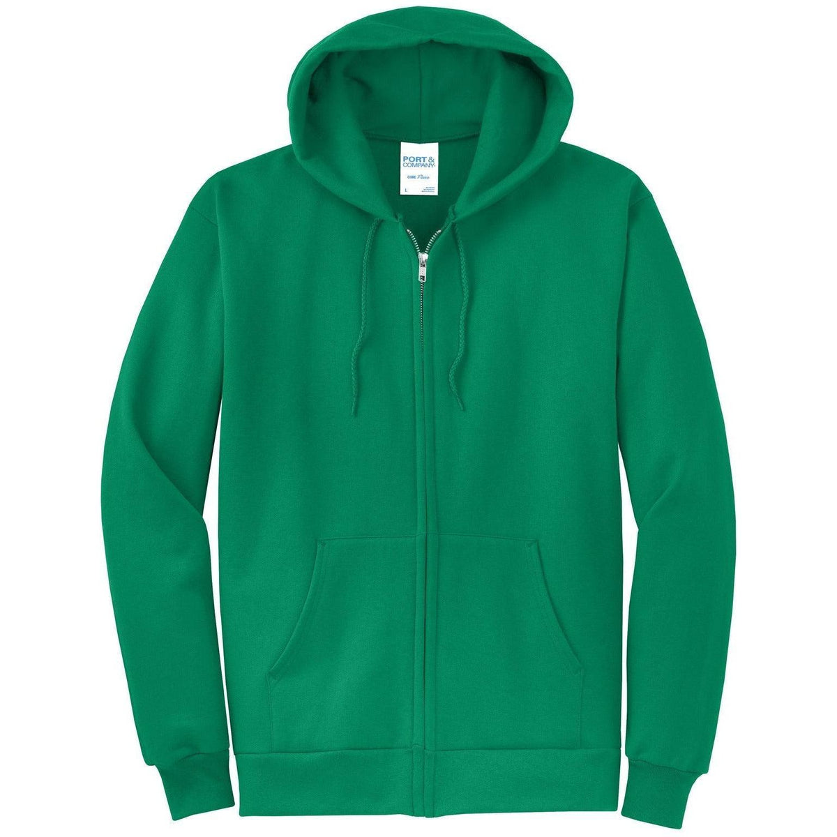 no-logo Port & Company Core Fleece Full-Zip Hooded Sweatshirt