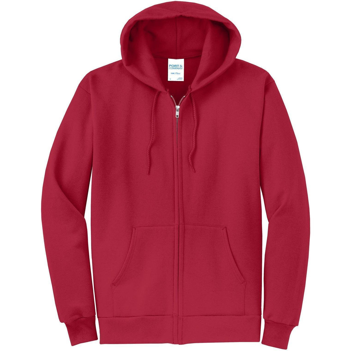 no-logo Port & Company Core Fleece Full-Zip Hooded Sweatshirt