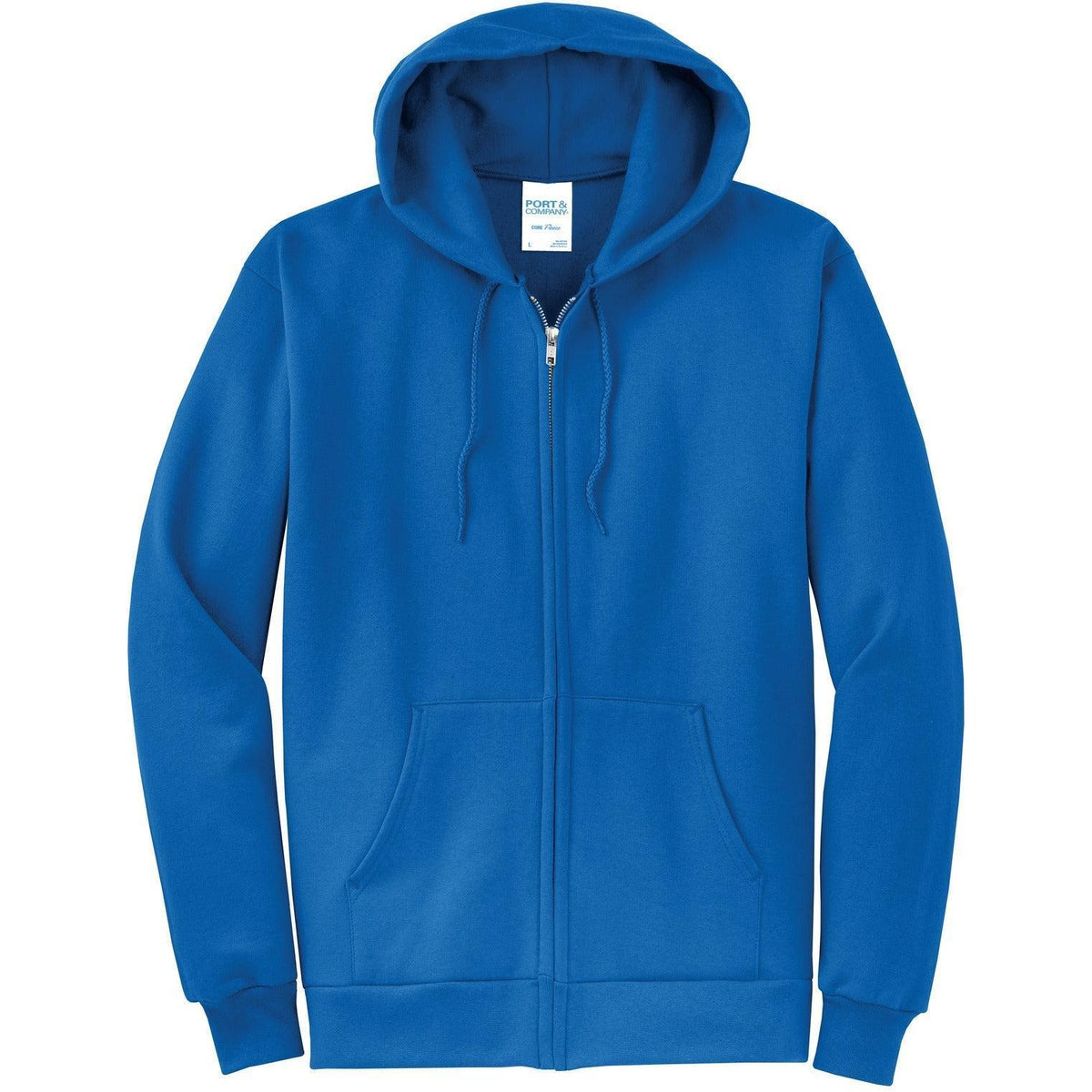 no-logo Port & Company Core Fleece Full-Zip Hooded Sweatshirt