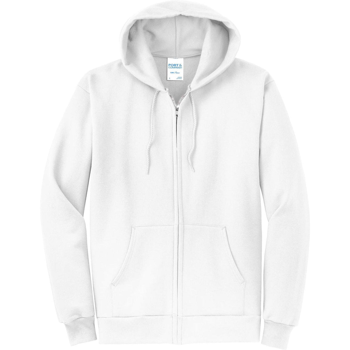 no-logo Port & Company Core Fleece Full-Zip Hooded Sweatshirt