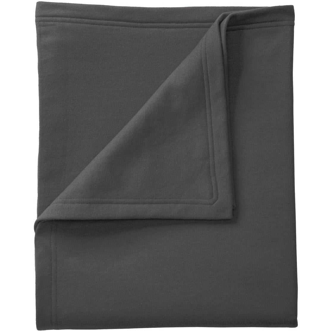 no-logo Port & Company Core Fleece Sweatshirt Blanket-Regular-Port & Company-Charcoal-1 Size-Thread Logic