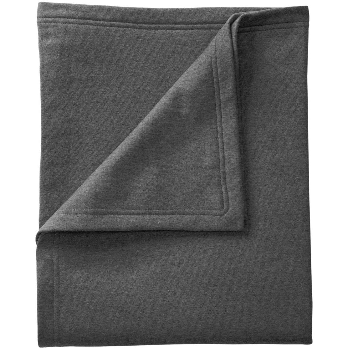 no-logo Port & Company Core Fleece Sweatshirt Blanket-Regular-Port & Company-Dark Heather Grey-1 Size-Thread Logic
