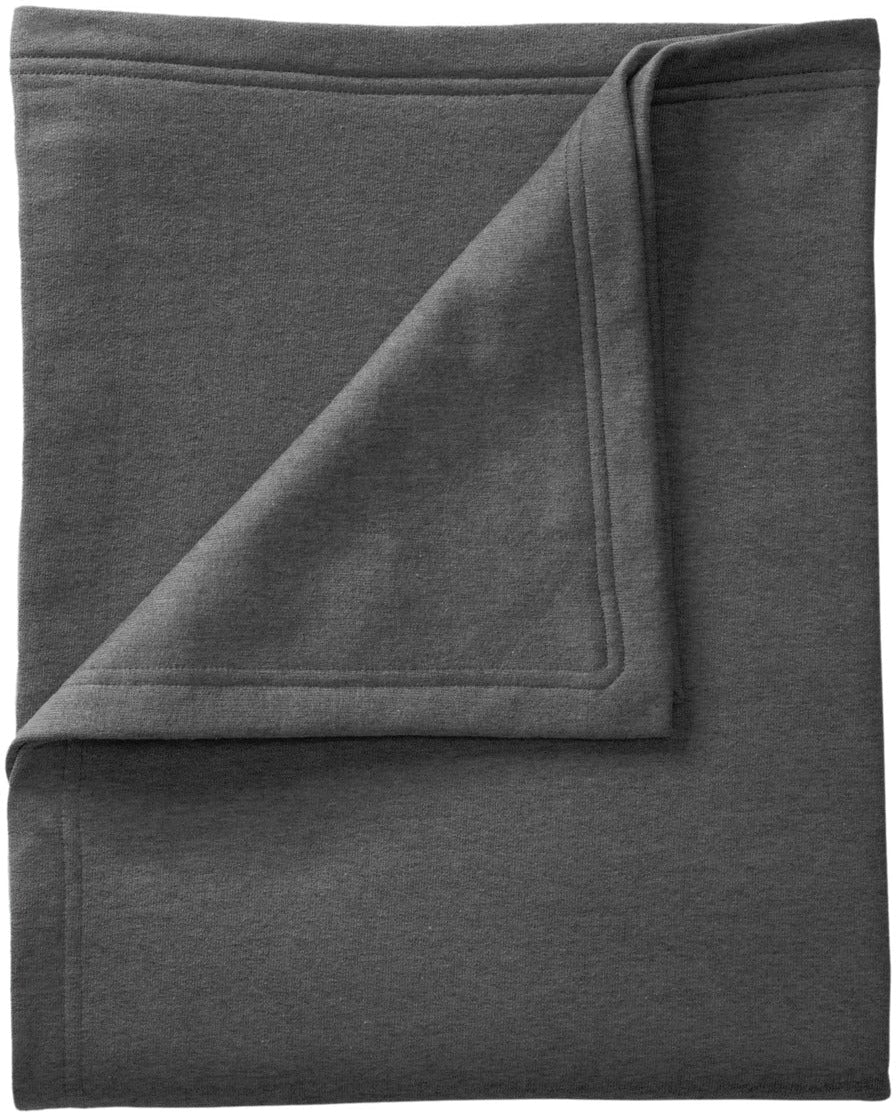 no-logo Port & Company Core Fleece Sweatshirt Blanket-Regular-Port & Company-Dark Heather Grey-1 Size-Thread Logic