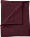 no-logo Port & Company Core Fleece Sweatshirt Blanket-Regular-Port & Company-Maroon-1 Size-Thread Logic