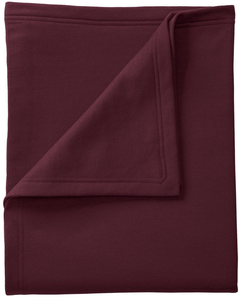 no-logo Port & Company Core Fleece Sweatshirt Blanket-Regular-Port & Company-Maroon-1 Size-Thread Logic