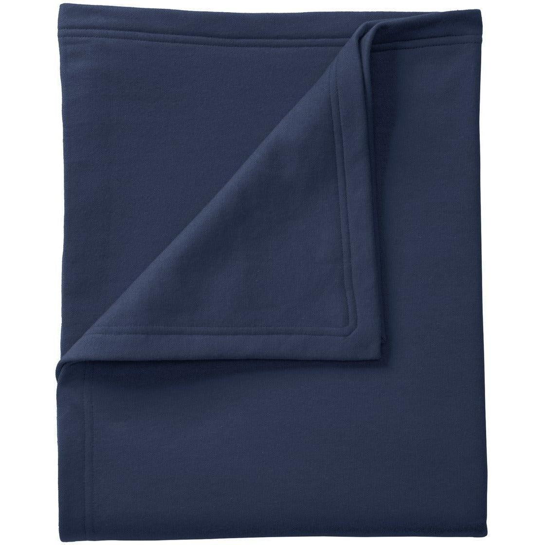 no-logo Port & Company Core Fleece Sweatshirt Blanket-Regular-Port & Company-Navy-1 Size-Thread Logic
