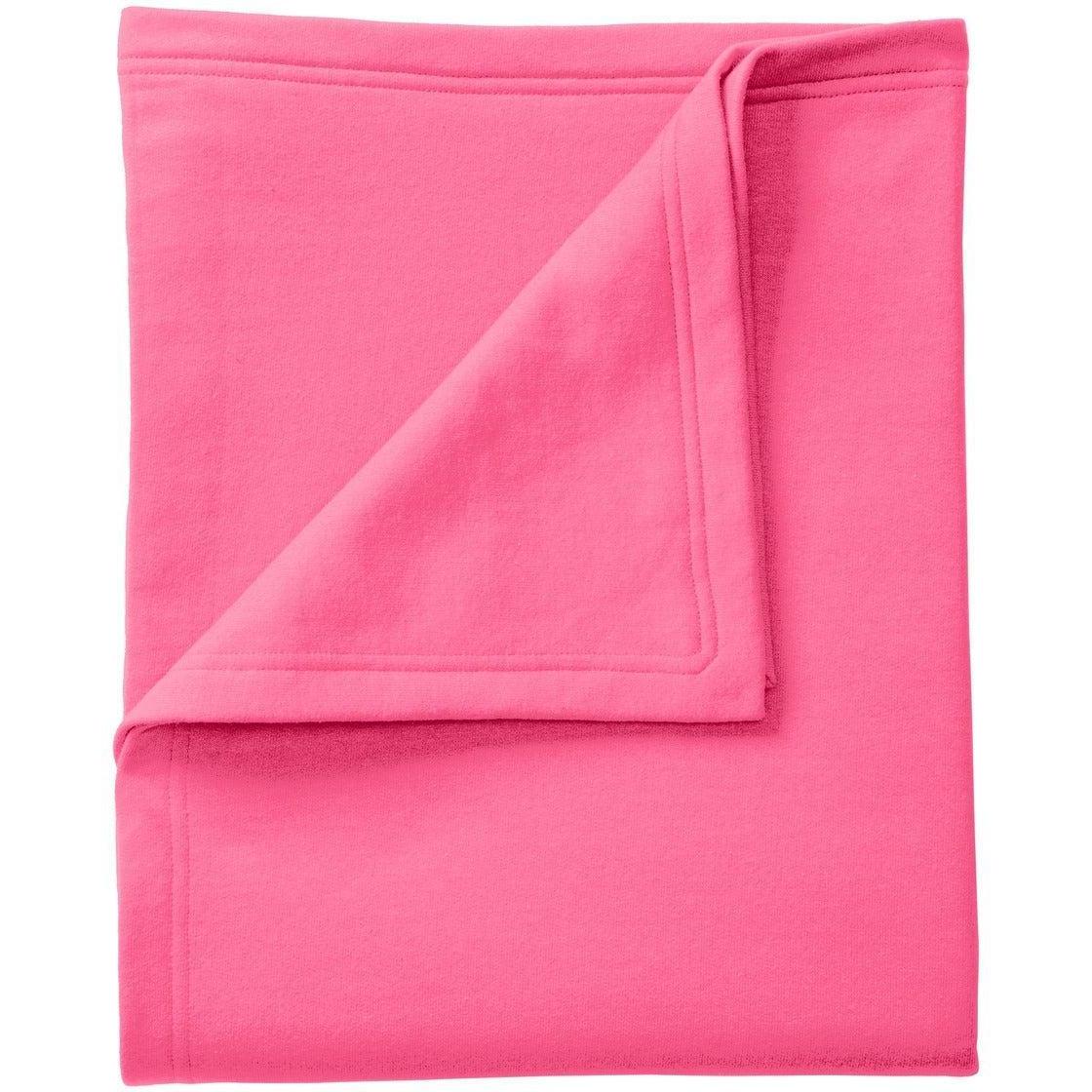 no-logo Port & Company Core Fleece Sweatshirt Blanket-Regular-Port & Company-Neon Pink-1 Size-Thread Logic