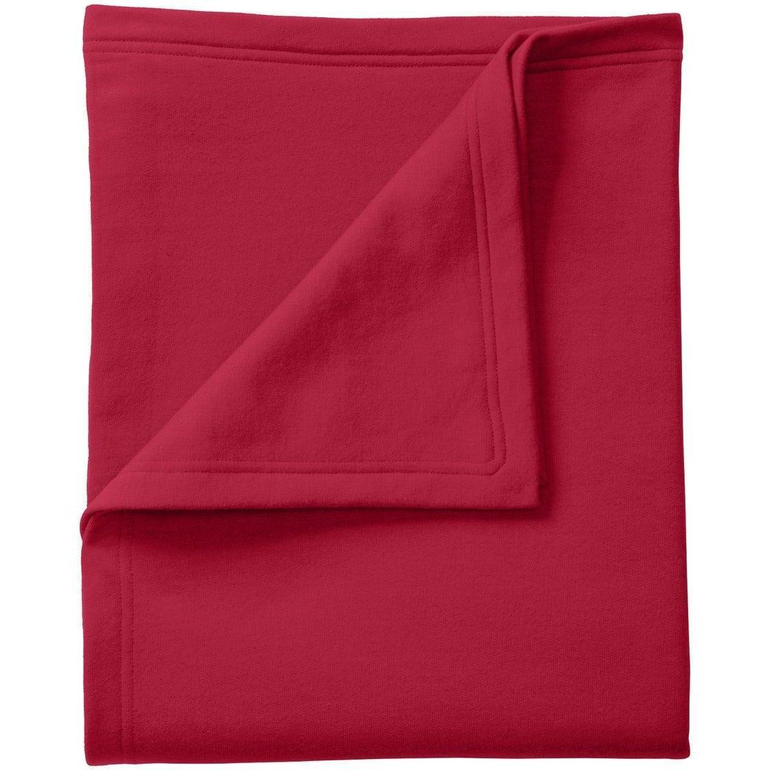 no-logo Port & Company Core Fleece Sweatshirt Blanket-Regular-Port & Company-Red-1 Size-Thread Logic