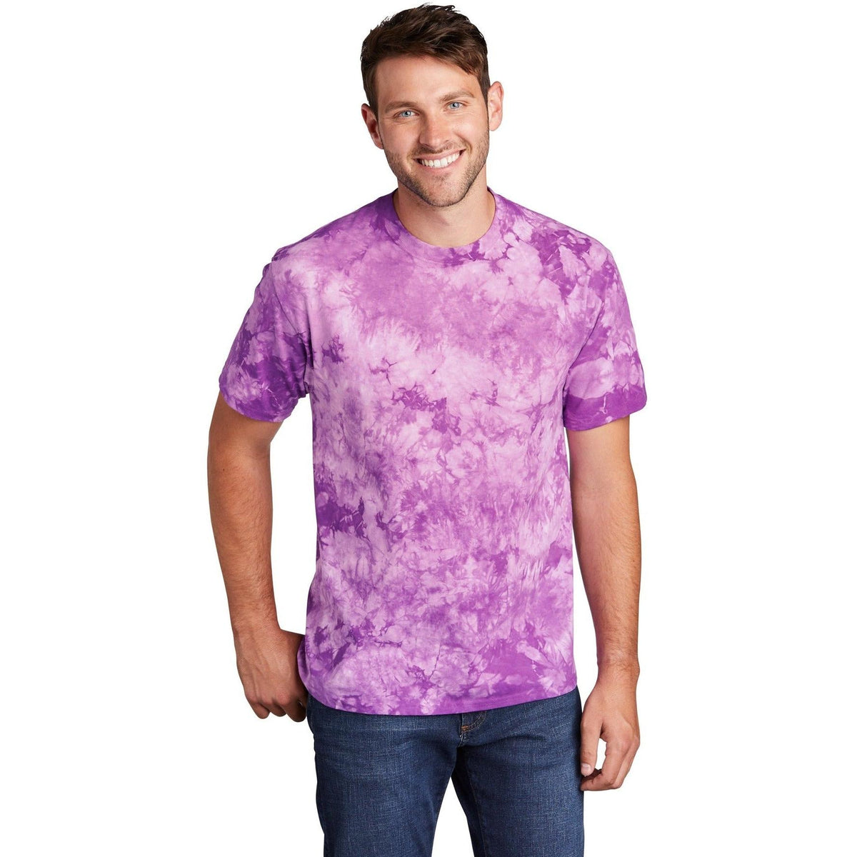 no-logo Port & Company Crystal Tie-Dye Tee-Regular-Port & Company-Thread Logic