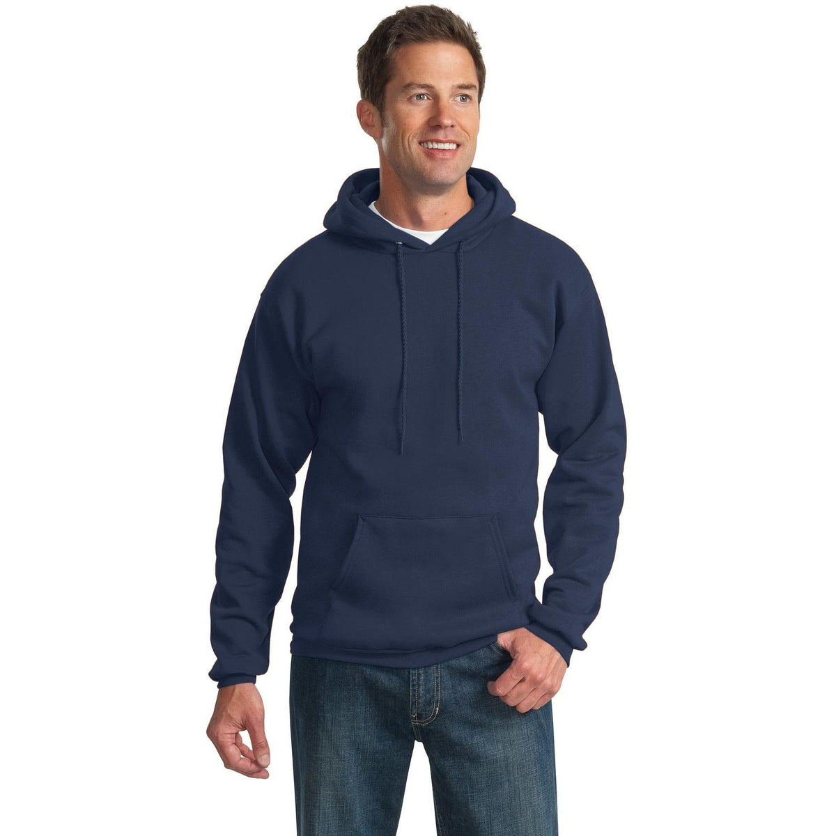 no-logo Port & Company Essential Fleece Pullover Hooded Sweatshirt-Hoodies-Port & Company-Thread Logic