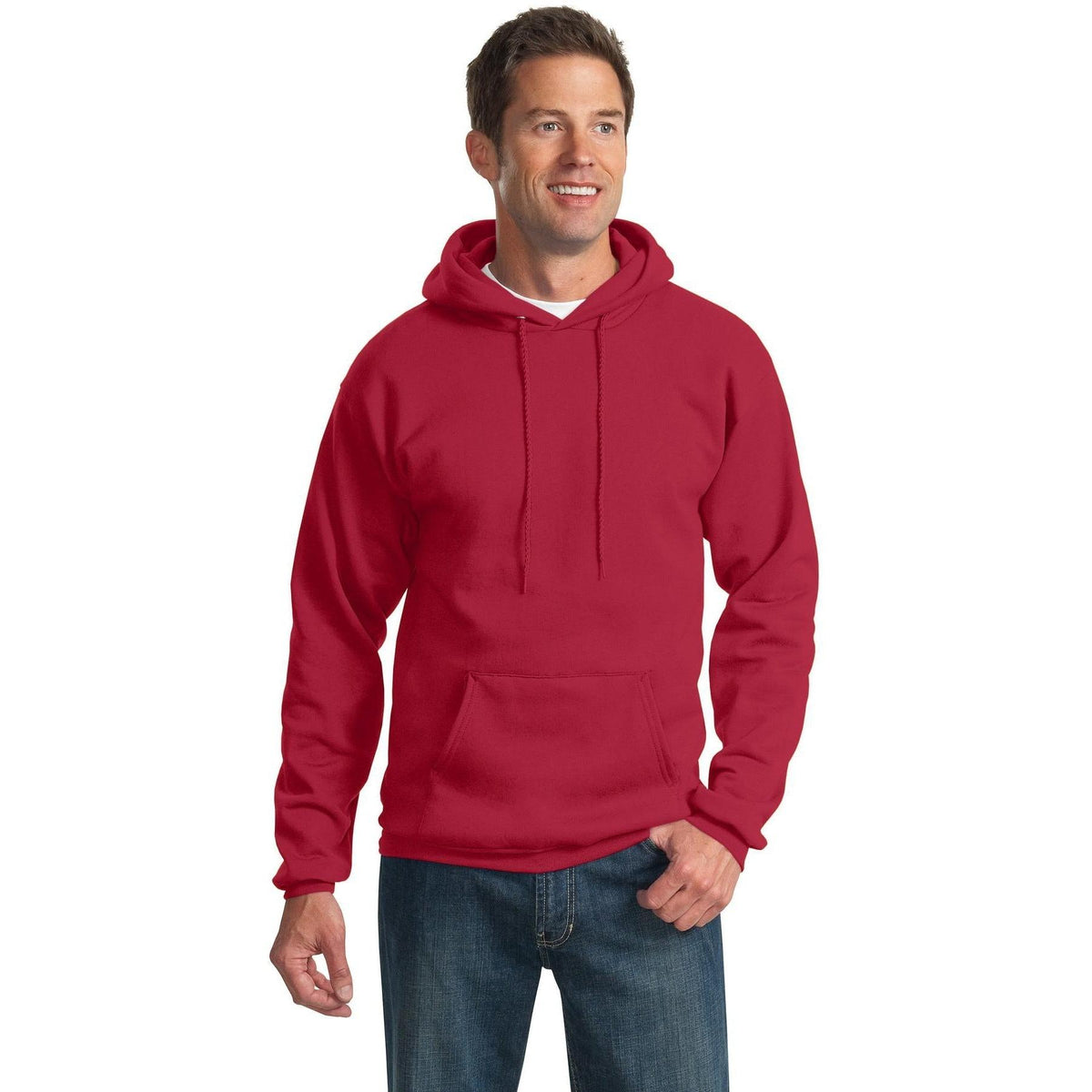 no-logo Port & Company Essential Fleece Pullover Hooded Sweatshirt-Hoodies-Port & Company-Thread Logic