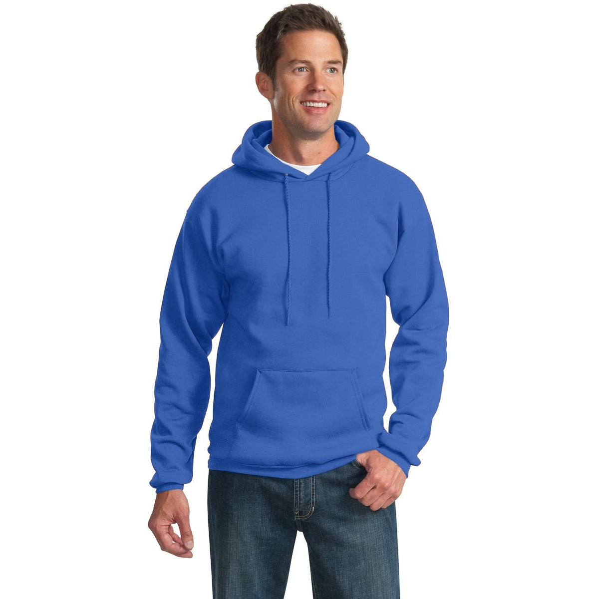 no-logo Port & Company Essential Fleece Pullover Hooded Sweatshirt-Hoodies-Port & Company-Thread Logic