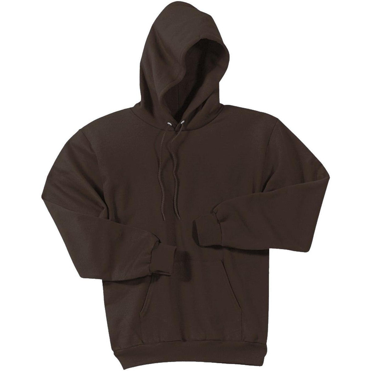 no-logo Port & Company Essential Fleece Pullover Hooded Sweatshirt-Hoodies-Port & Company-Dark Chocolate Brown-S-Thread Logic