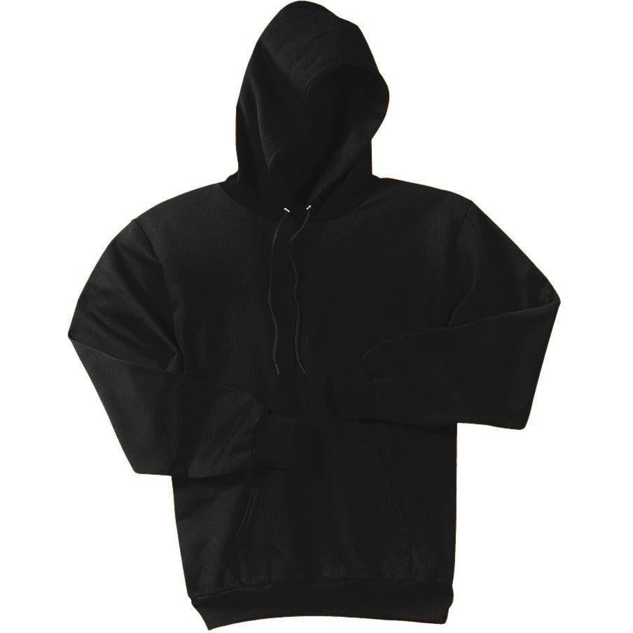 no-logo Port & Company Essential Fleece Pullover Hooded Sweatshirt-Hoodies-Port & Company-Jet Black-S-Thread Logic