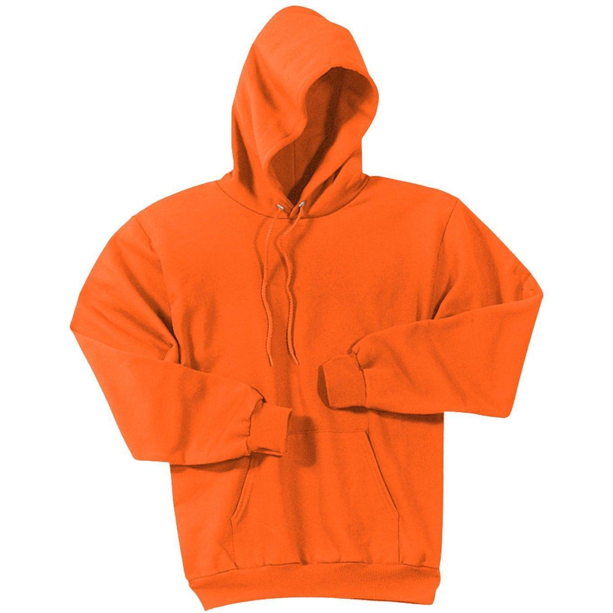 no-logo Port & Company Essential Fleece Pullover Hooded Sweatshirt-Hoodies-Port & Company-Safety Orange-S-Thread Logic
