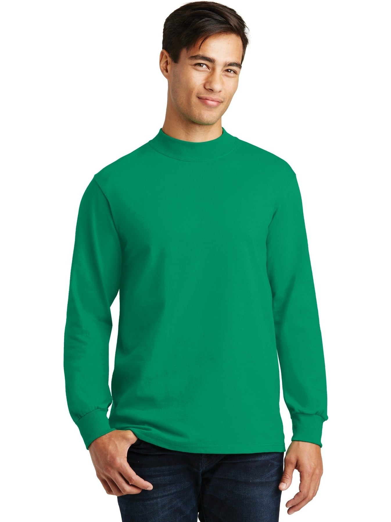 no-logo Port & Company Essential Mock Turtleneck-Regular-Port & Company-Thread Logic