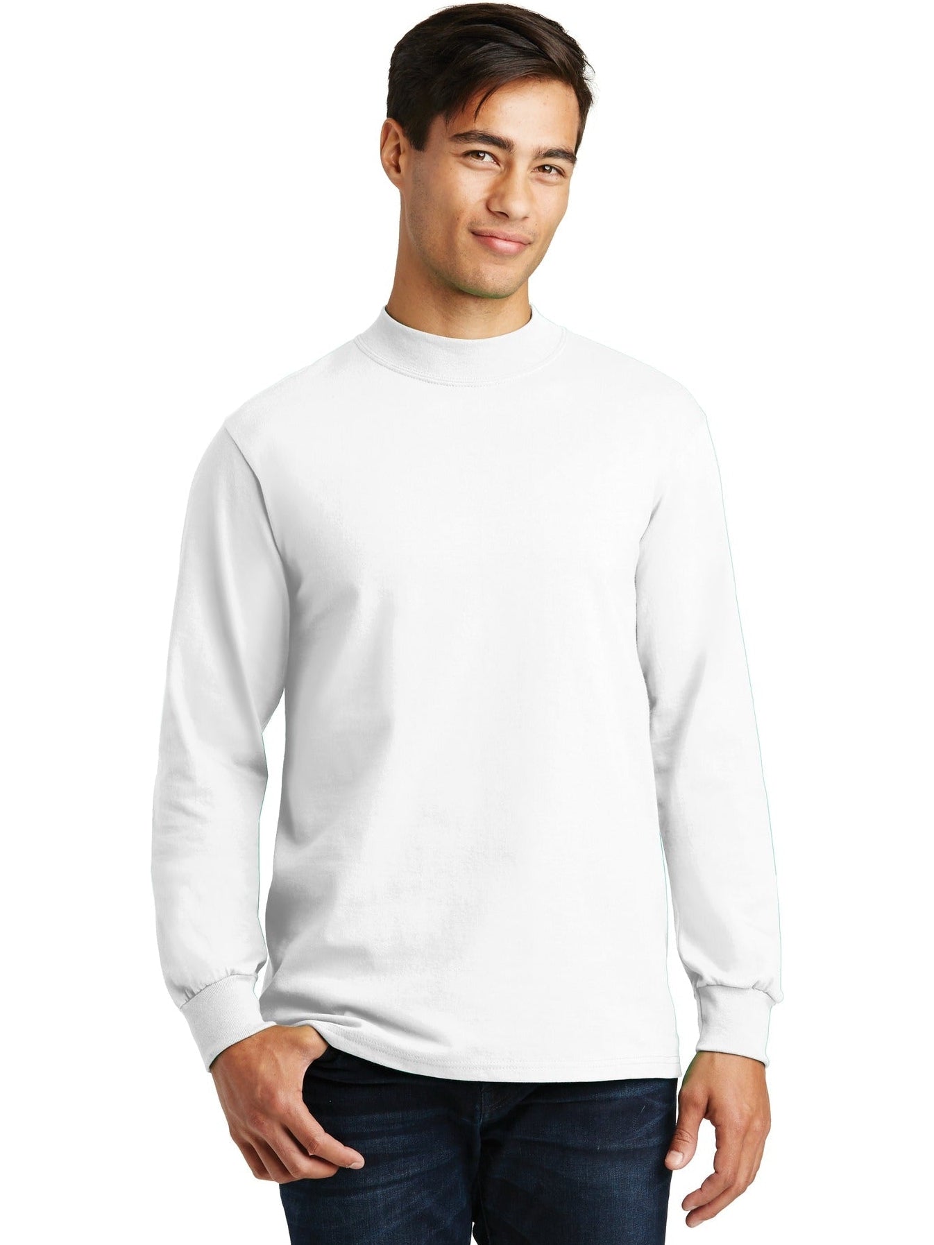 no-logo Port & Company Essential Mock Turtleneck-Regular-Port & Company-Thread Logic