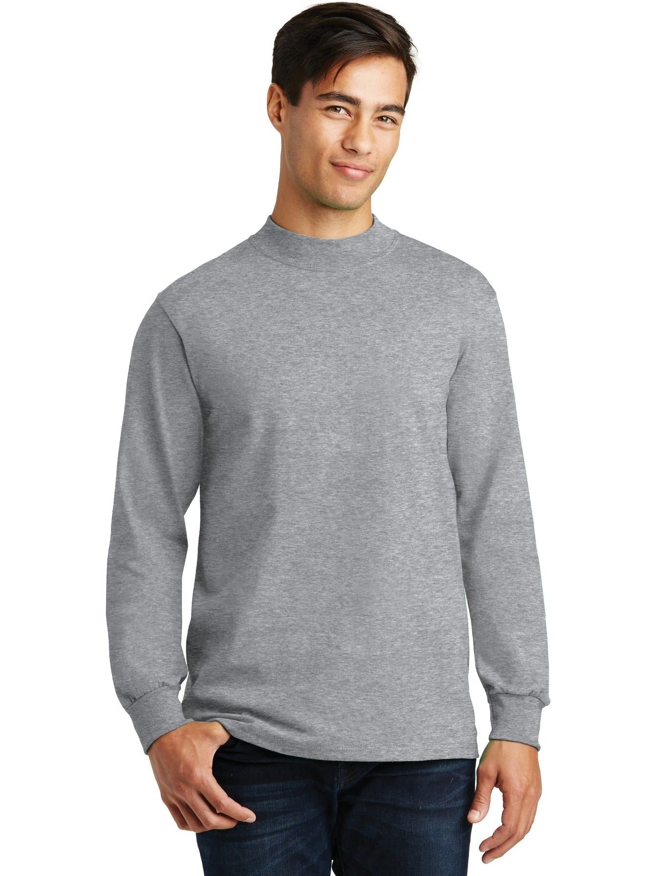 no-logo Port & Company Essential Mock Turtleneck-Regular-Port & Company-Thread Logic