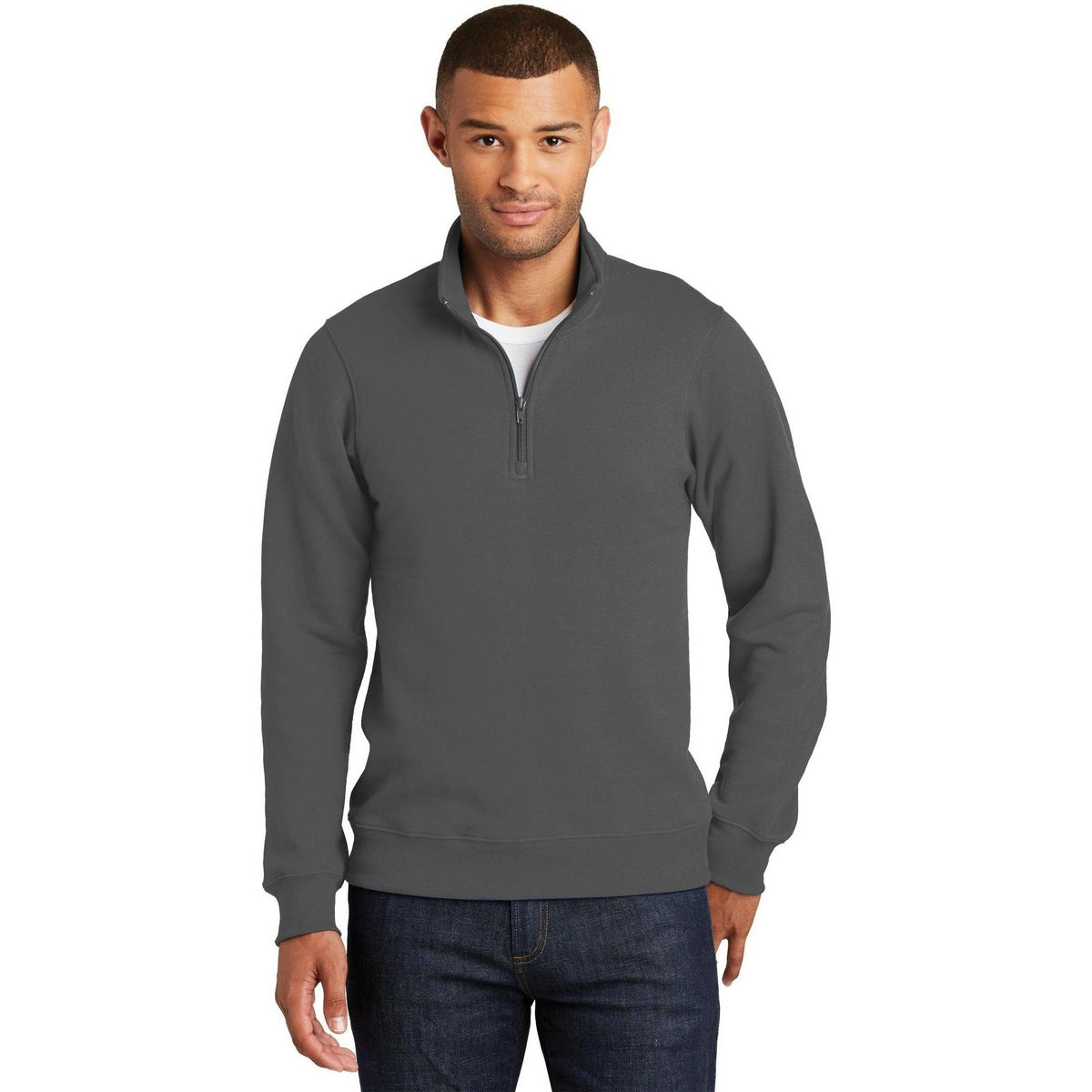 no-logo Port & Company Fan Favorite Fleece 1/4-Zip Pullover Sweatshirt-Regular-Port & Company-Thread Logic