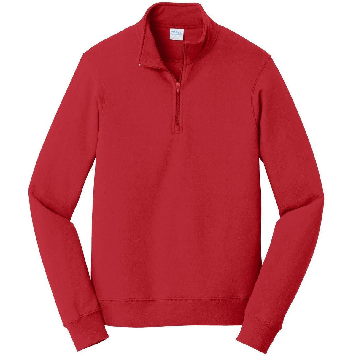 no-logo Port & Company Fan Favorite Fleece 1/4-Zip Pullover Sweatshirt