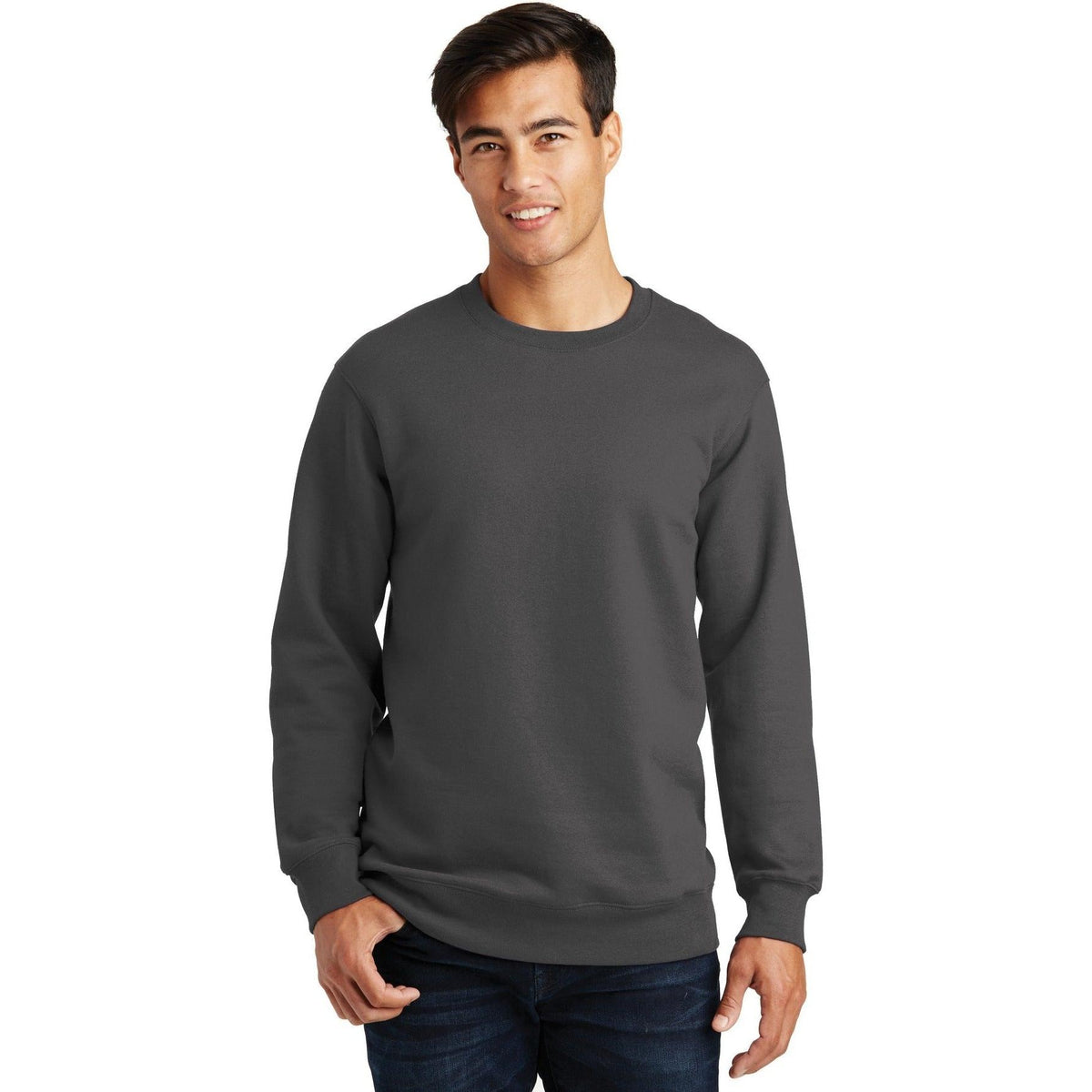 no-logo Port & Company Fan Favorite Fleece Crewneck Sweatshirt-Regular-Port & Company-Thread Logic