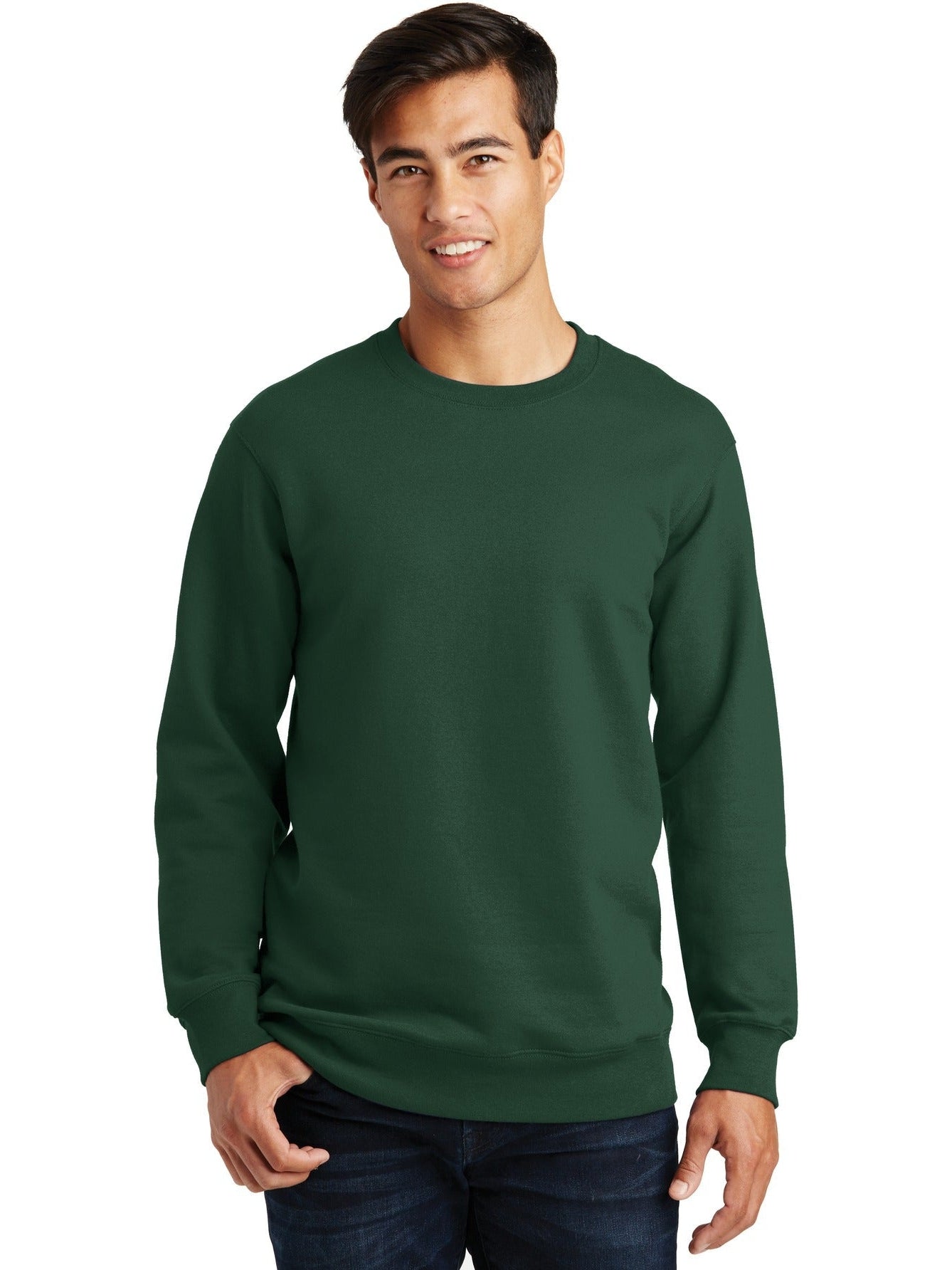 no-logo Port & Company Fan Favorite Fleece Crewneck Sweatshirt-Regular-Port & Company-Thread Logic