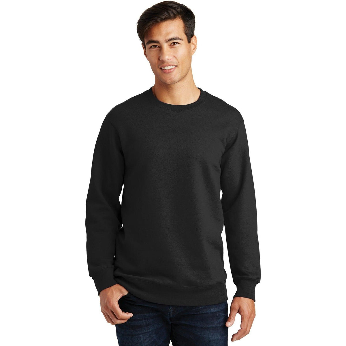 no-logo Port & Company Fan Favorite Fleece Crewneck Sweatshirt-Regular-Port & Company-Thread Logic